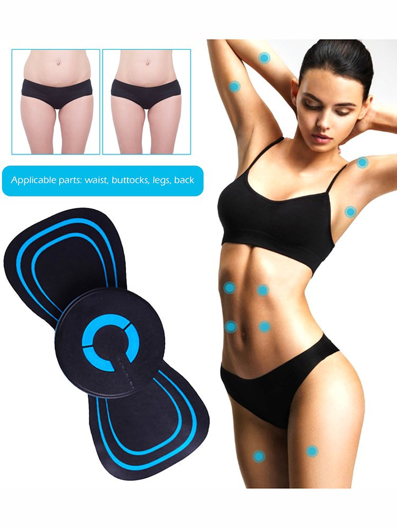 Tissouoy Electric Neck Massager Portable Mini Cervical Massage Stickers USB Charging for Calf Waist Arm Relief Muscle Pain