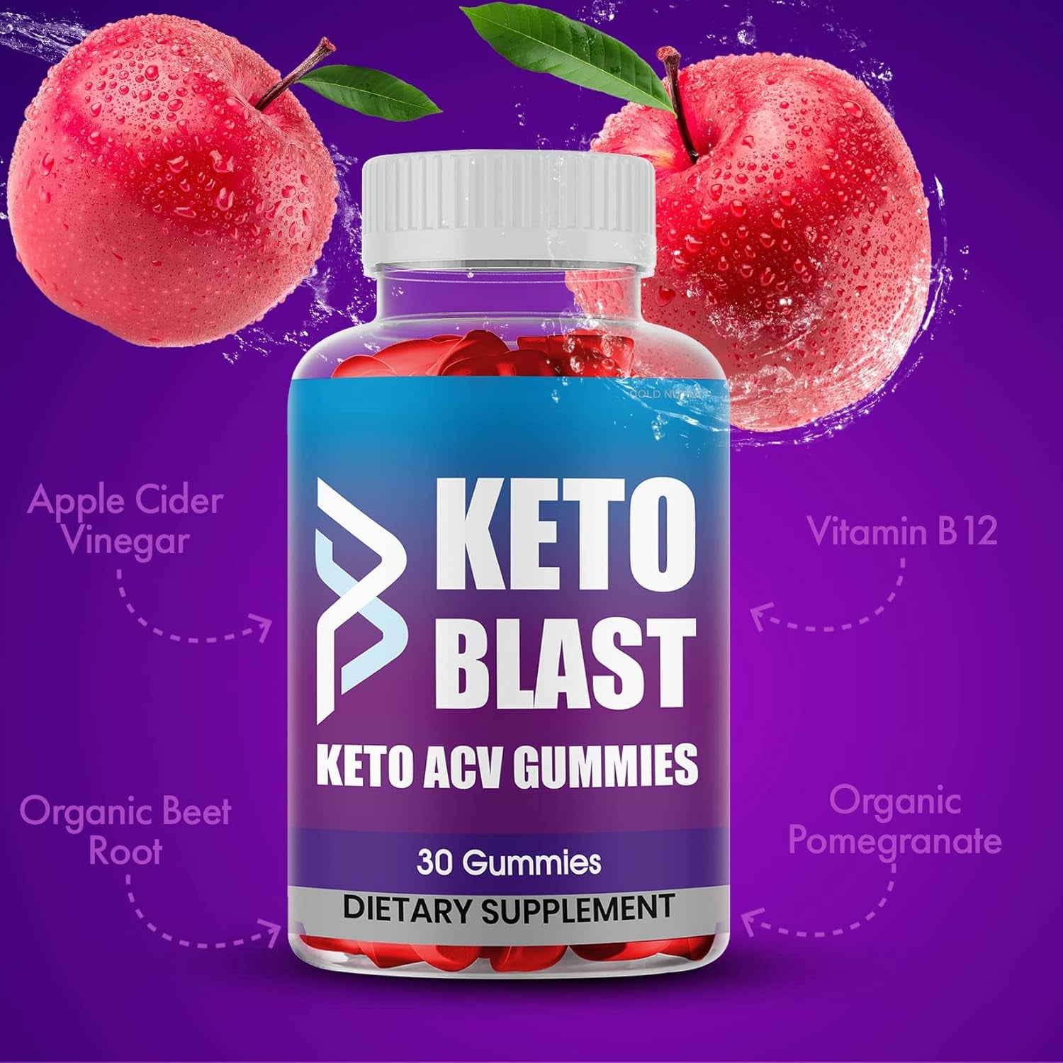 (1 Pack) Keto Blast Gummies, Maximum Strength, Original Keto Blast Gummy, Advanced Formula, 30 Day Supply