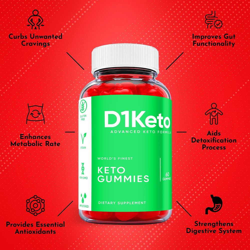 (5 Pack) D1 Keto ACV Gummies - Supplement for Weight Loss - Energy & Focus Boosting Dietary Supplements for Weight Management & Metabolism - Fat Burn - 300 Gummies