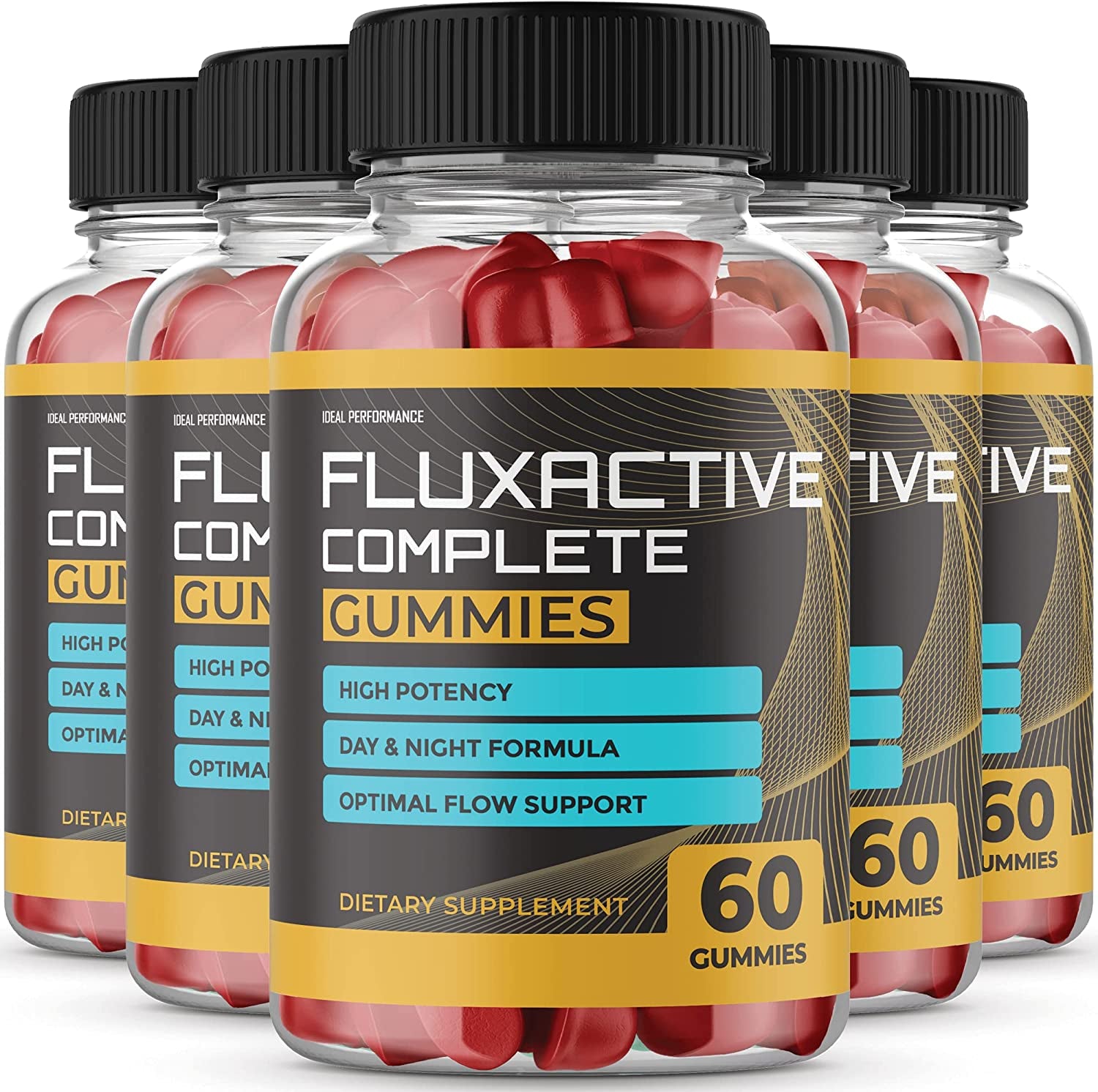 (5 Pack) Fluxactive Complete Gummies Flux Active Complete Max Strength New Ingredients (300 Gummies)