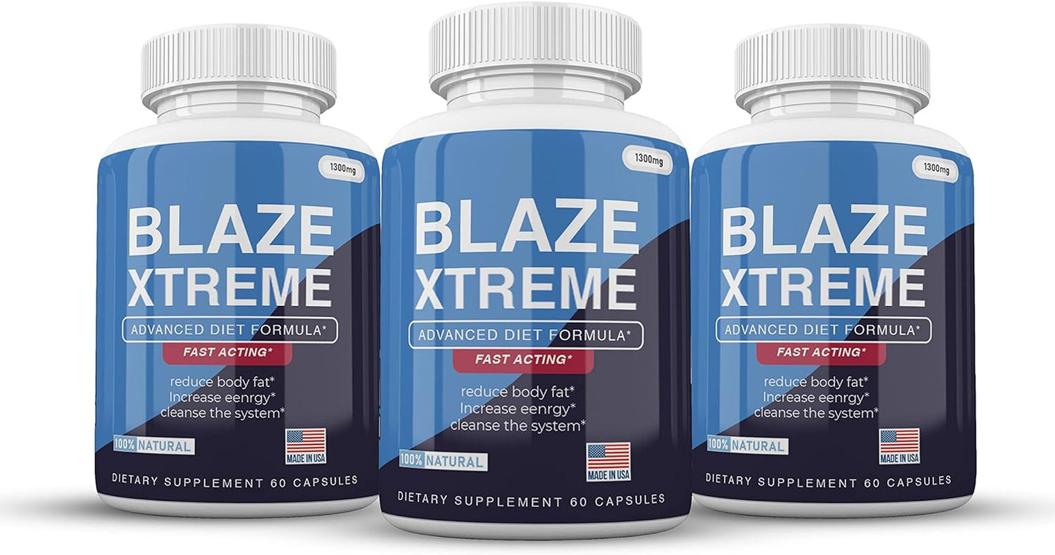 (Official) Blaze Xtreme Keto, Advanced Strong Formula 1300Mg, Made in the USA, (3 Bottle Pack), 90 Day Supply