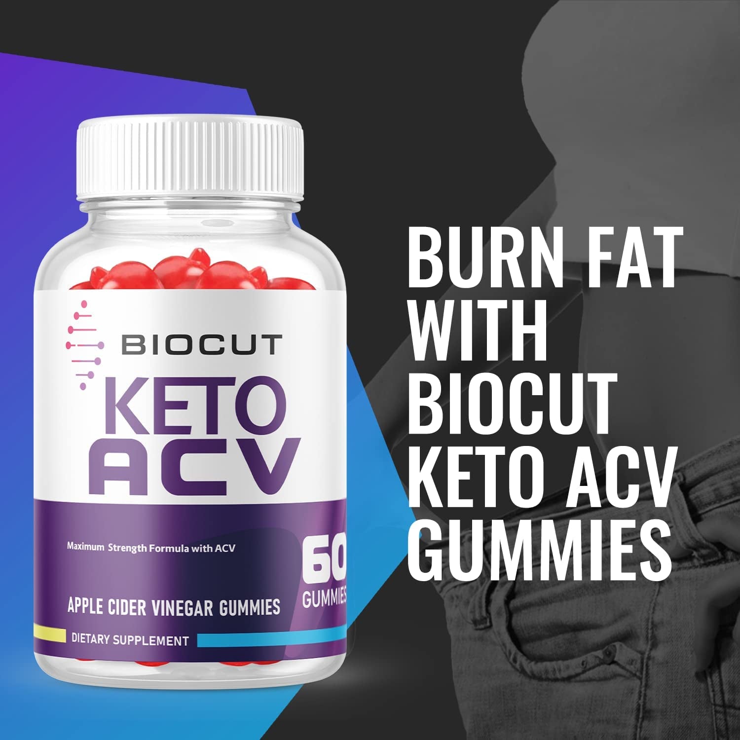 (5 Pack) Biocut Gummies - Official Biocut Formula, Vegan Non GMO - Biocutketo Gummies, Biocutacv, Biocutketoacv AVC Gummies, with Beet Root Juice, Pomegranate Juice, Vitamin B12, Biocut (300 Gummies)