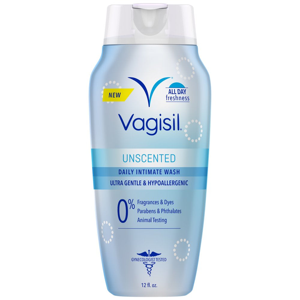 Vagisil Unscented Daily Intimate Vaginal Feminine Wash, 12 Fl Oz, 1 Pack