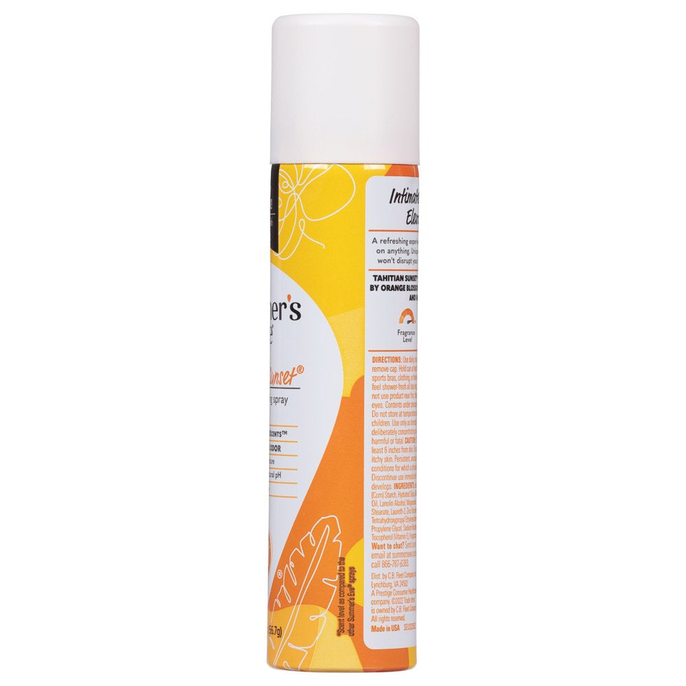 Summer'S Eve Tahitian Sunset Daily Feminine Spray, 2 Oz