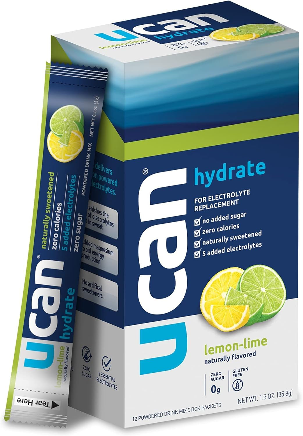 UCAN Berry & Lemon Lime Hydrate Stick Pack Bundle - Great for Running, Training, Fitness, Cycling, Crossfit & More | Sugar-Free, Vegan, & Keto Friendly Energy Supplement