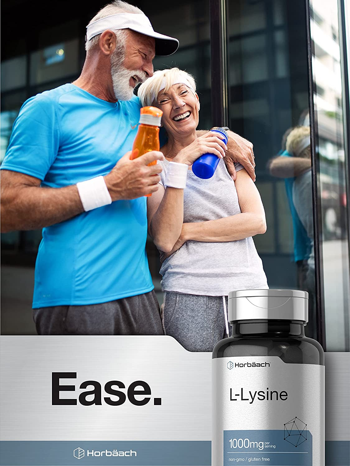 L-Lysine 1000Mg | 100 Coated Caplets | Free Form Dietary Supplement | Vegetarian, Non-Gmo, and Gluten Free Formula | by Horbaach