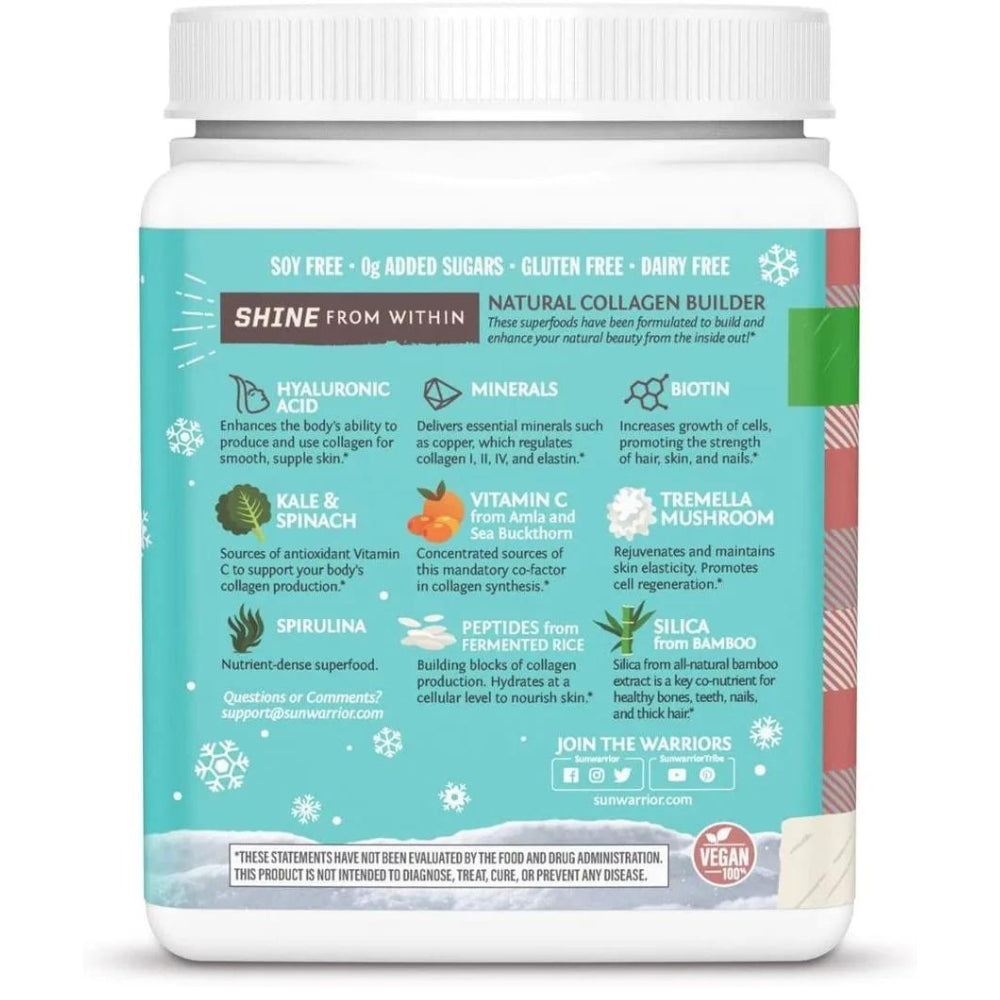 Collagen Peptides Powder with Protein | Peppermint Bark Holiday Protien Powder 175G from Sunwarrior