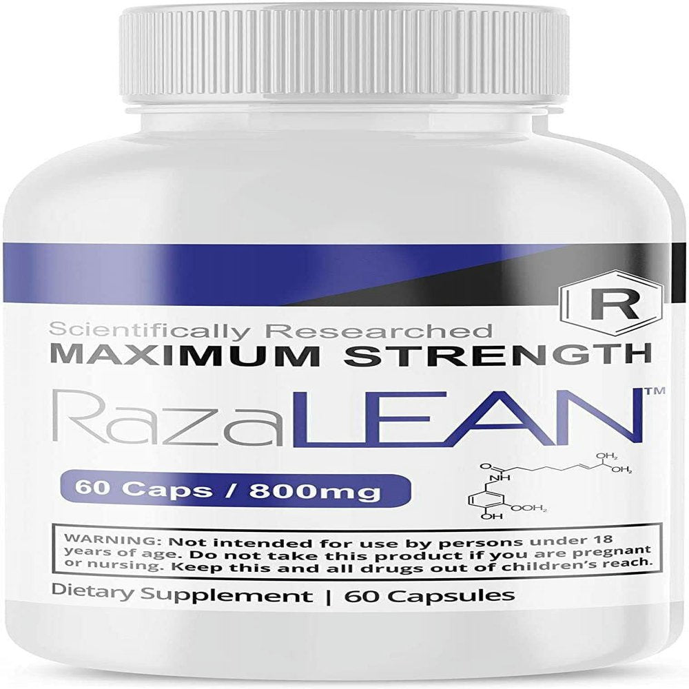 Razalean Diet Pills 800Mg ,Weight Loss,Fat Burner,Appetite Suppressant Supplement - 60 Capsules