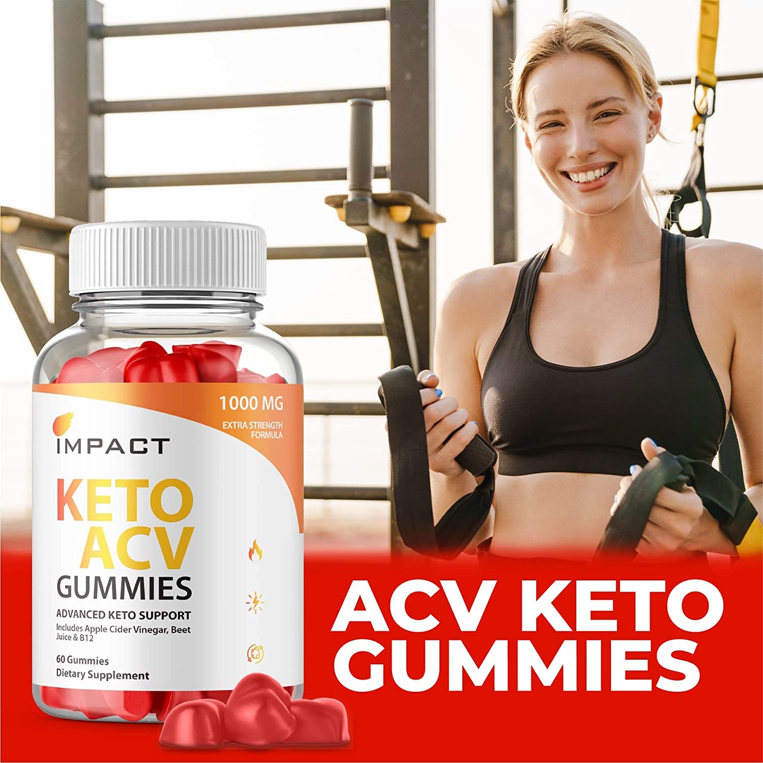 (2 Pack) Impact Keto ACV Gummies Advanced - Official Formula, Vegan Impact Keto plus ACV Gummies Impact Keto Gummies with Apple Cider Vinegar, Vitamin B12, Beet Root Juice (120 Gummies