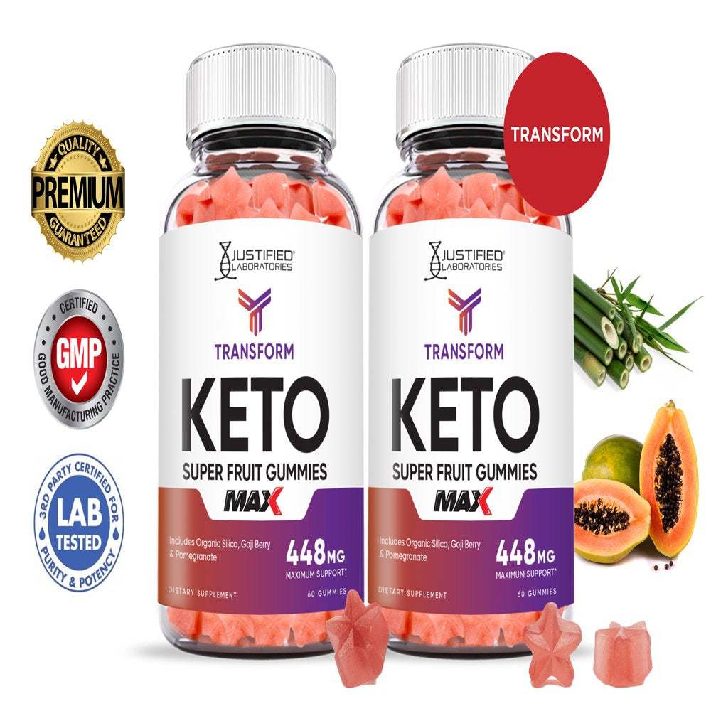 (2 Pack) Transform Keto Max Gummies Dietary Supplement 120 Gummys