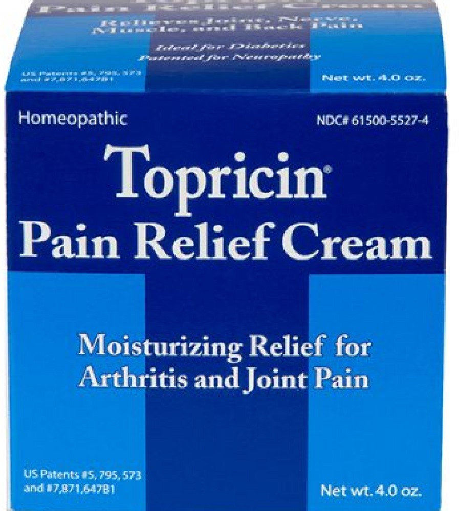 Topricin Pain Relief Cream Moisturizing Relief for Arthritis and Joint Pain, Cream 4 Oz (Pack of 4)