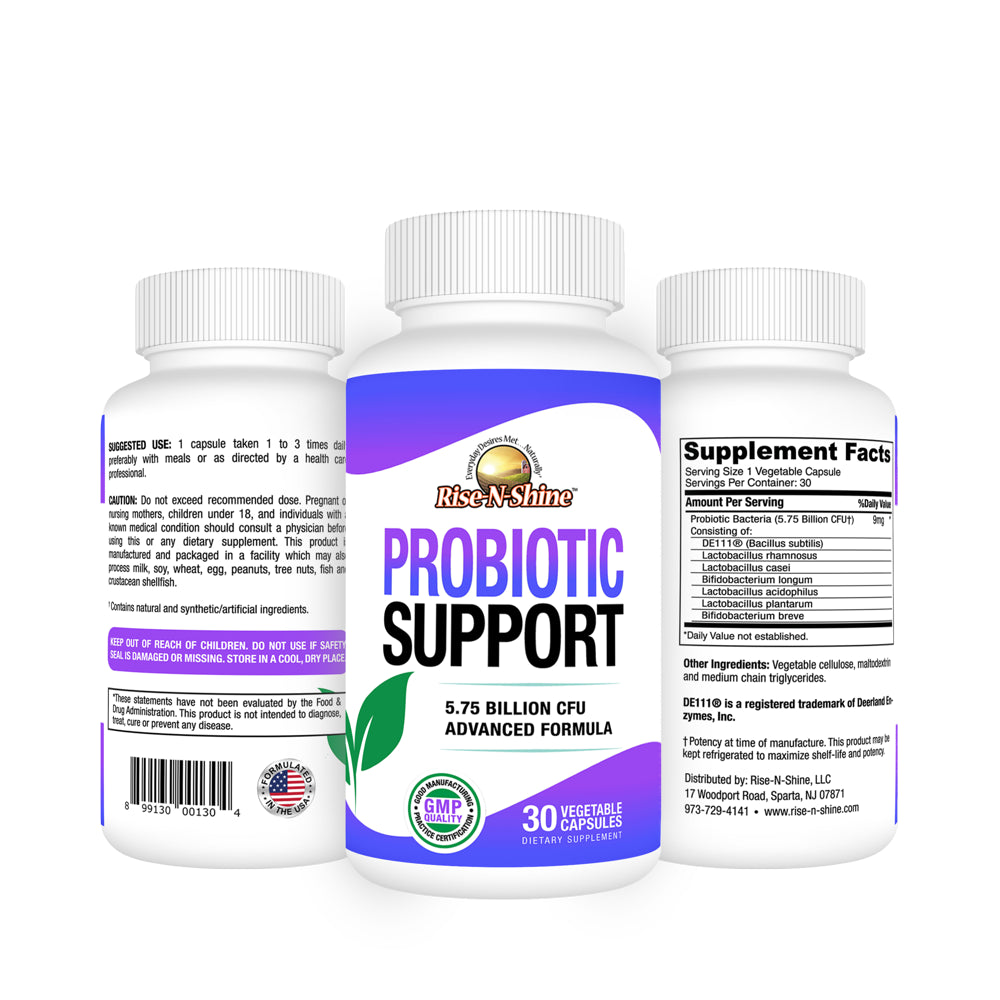 Rise-N-Shine Probiotic Support, Caprylic Acid, Aloe Vera, Dietary Supplement, Men and Women, 30 Ct