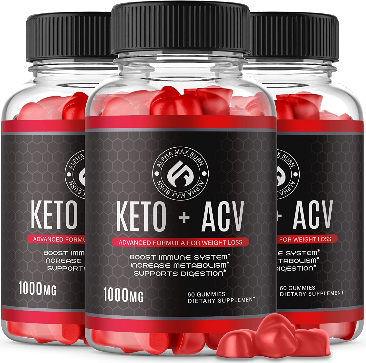 (3 Pack) Alpha Max Keto Gummies - Alpha Max Burn Keto ACV Gummies Alpha Max Keto Advanced Formula (180 Gummies)