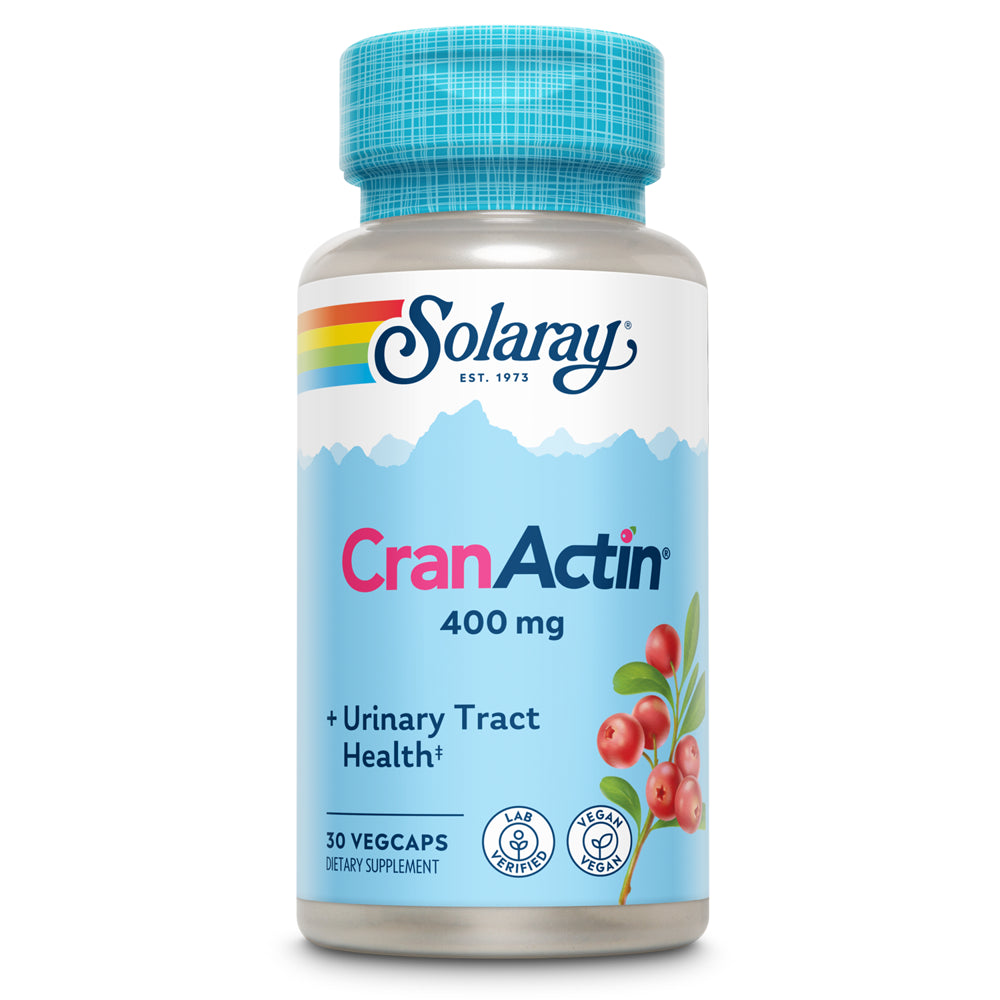 Solaray Cranactin Cranberry AF Extract Vegetarian Capsules, 400 Mg, 30 Count
