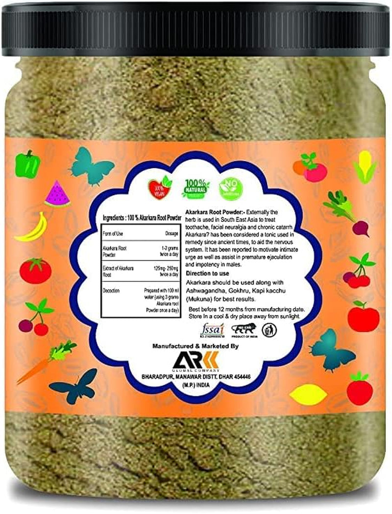 RUP Organic Infinity Akarkara Root Powder | Anacyclus Pyrethrum | Pellitory Root Powder- 500 GM by Organic Infinity