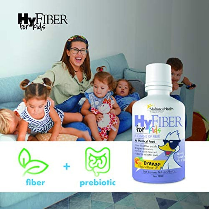 Medtrition Hyfiber Liquid Fiber for Kids in Only One Tablespoon, Supports Regularity and Softer Stools, FOS Prebiotics for Gut Health, 6 Grams of Fiber, 32 Servings per Bottle 16 Fl Oz (Pack of 2)