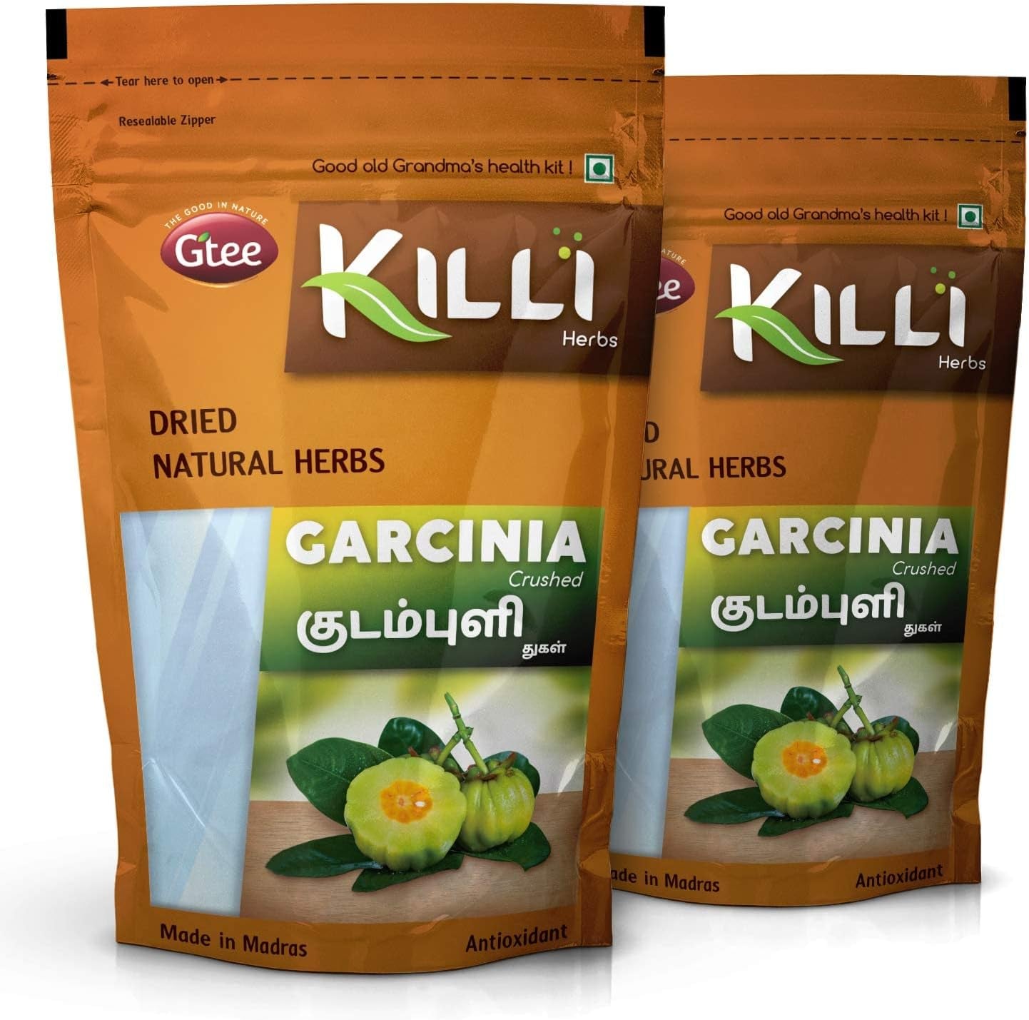 RUP KILLI Garcinia Cambogia | Kudampuli Crushed, 100G (Pack of 2)