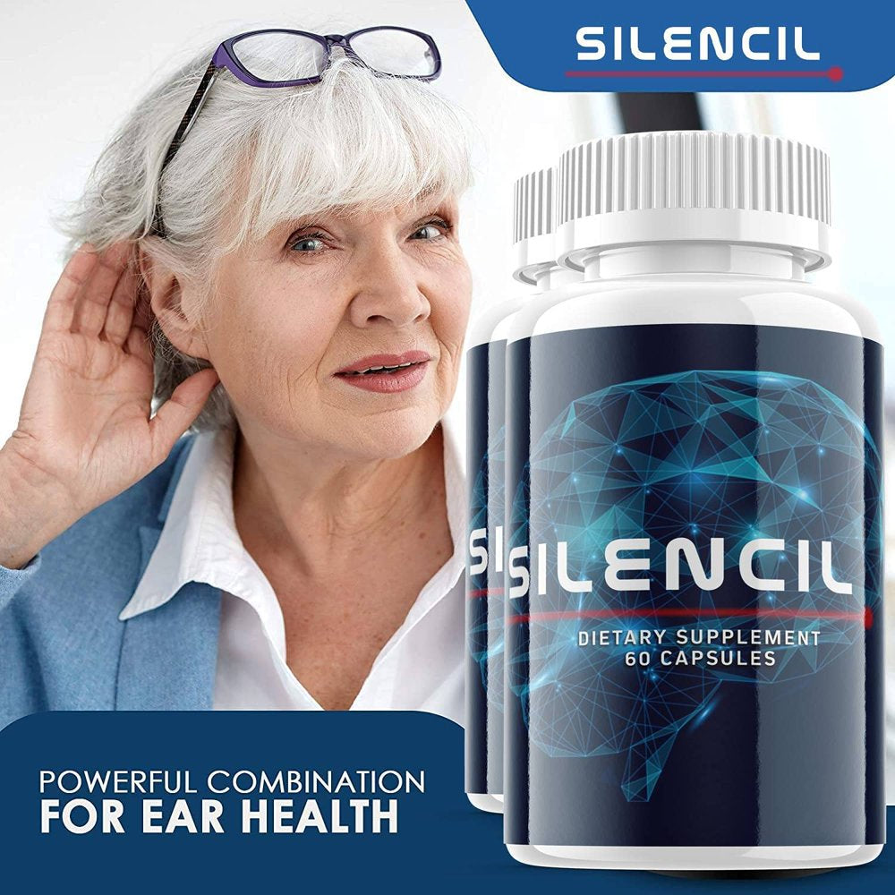 (2 Pack) Silencil for Tinnitus Supplement Pills, White Color and One Size - 120 Capsules