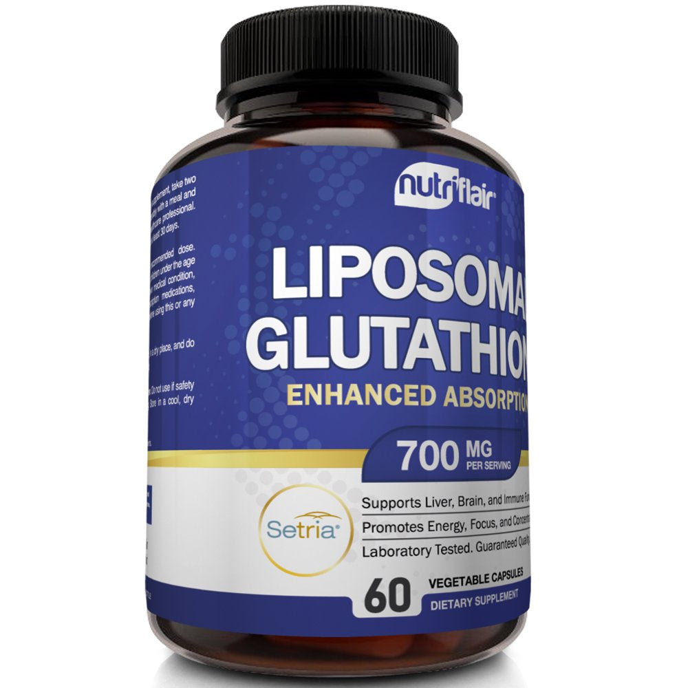 Nutriflair Liposomal Glutathione Supplement Antioxidant Detox Immune Support 60 Vegetable Capsules