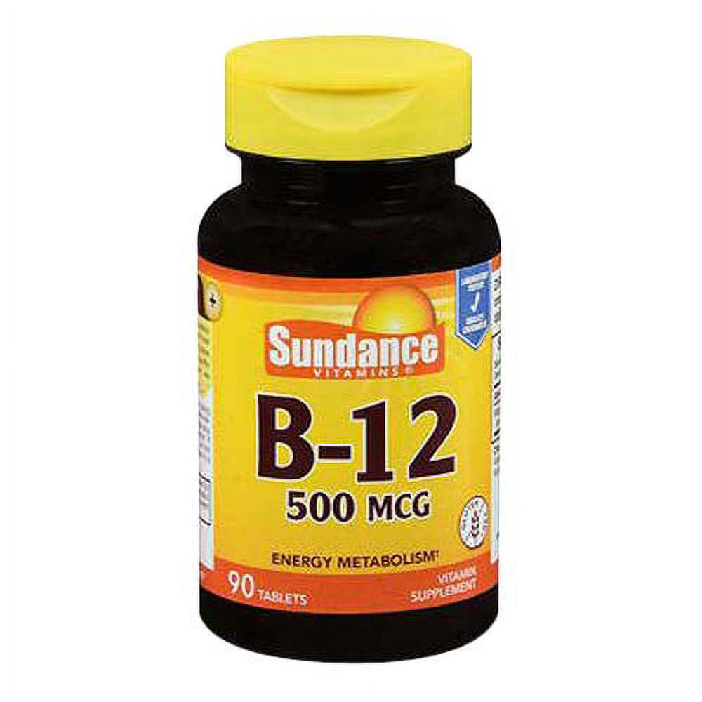Sundance Vitamins B-12 Energy Metabolism 500 Mcg Tablets, 90 Ea
