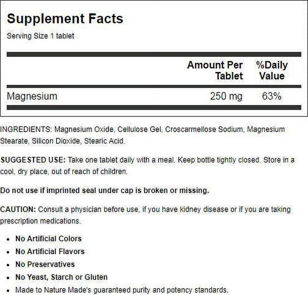 *DELETE* No Longer Manufacturing, Magnesium, Itemid 10291522