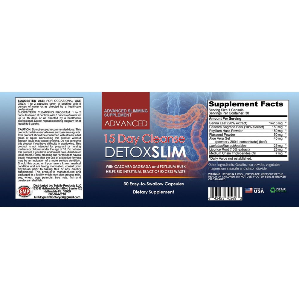 15 Day Cleanse Detox Slim (30 Capsules)