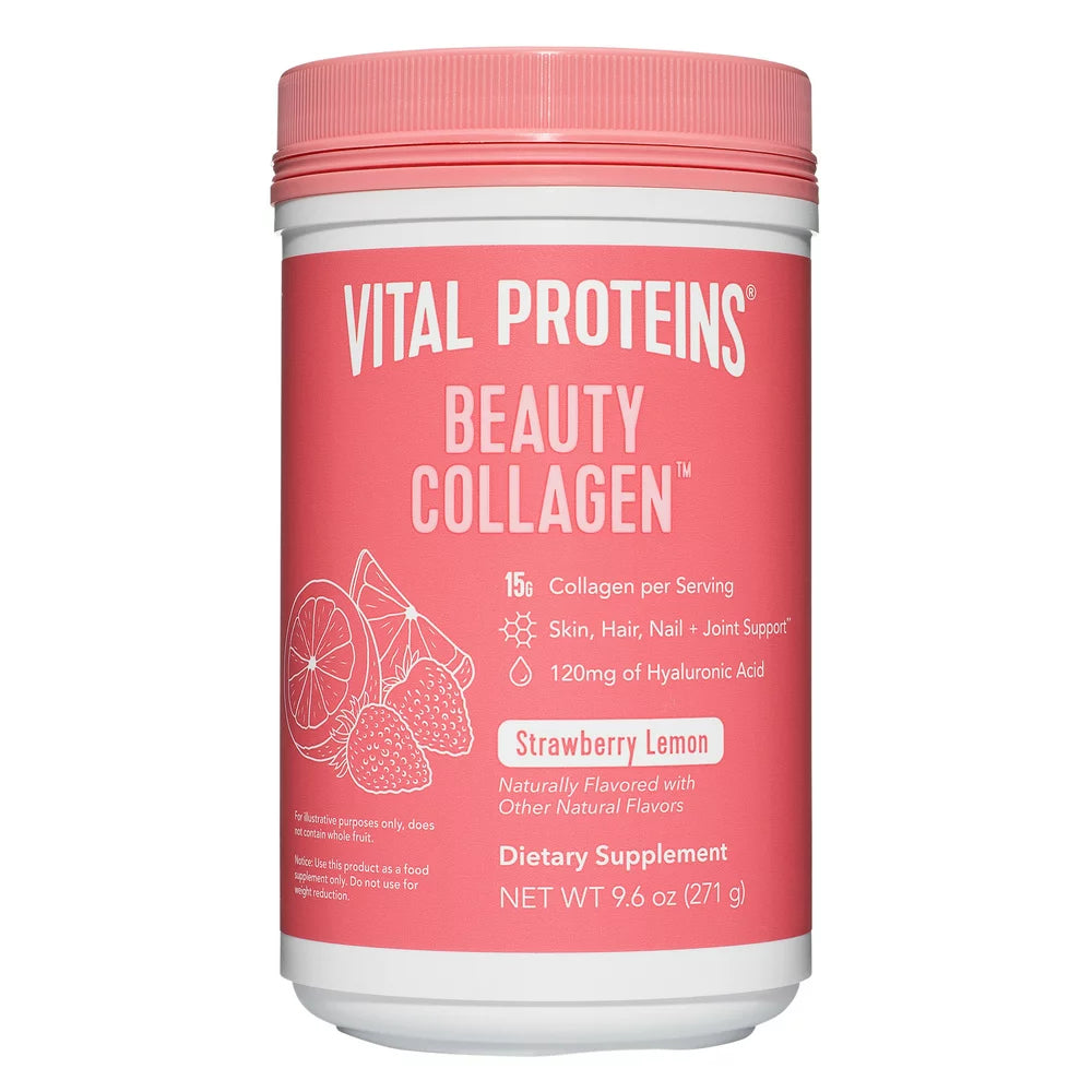 Vital Proteins Beauty Collagen, 15G Collagen, Strawberry Lemon, 9.6Oz