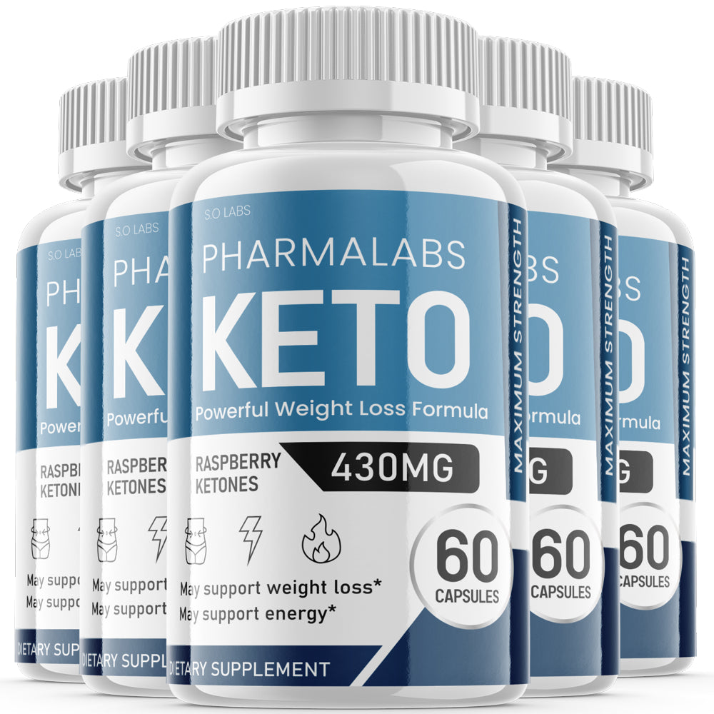 (5 Pack) Pharmalabs Keto - Keto Diet Pills - Utilize Fat for Energy with Ketosis - Boost Energy & Focus, Manage Cravings, Support Metabolism - Supplement for Women and Men - 300 Capsules