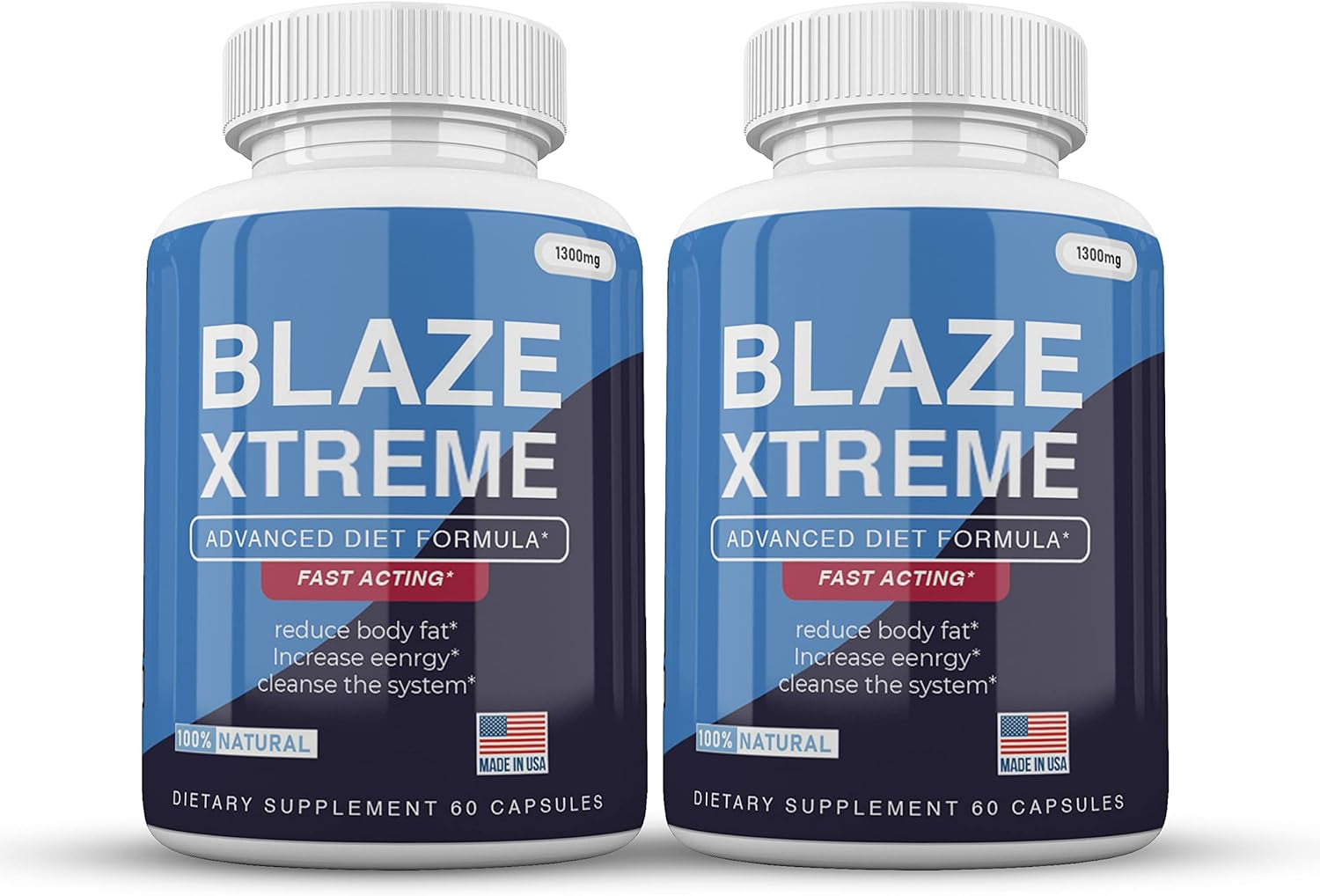 (Official) Blaze Xtreme Keto, Advanced Strong Formula 1300Mg, Made in the USA, (2 Bottle Pack), 60 Day Supply