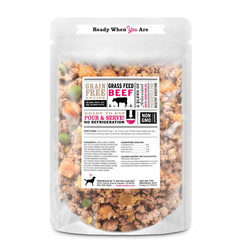 "I and Love and You" Irresist-A-Bowls, Chicken and Beef, Ready to Serve, Grain Free, Wet Dog Food