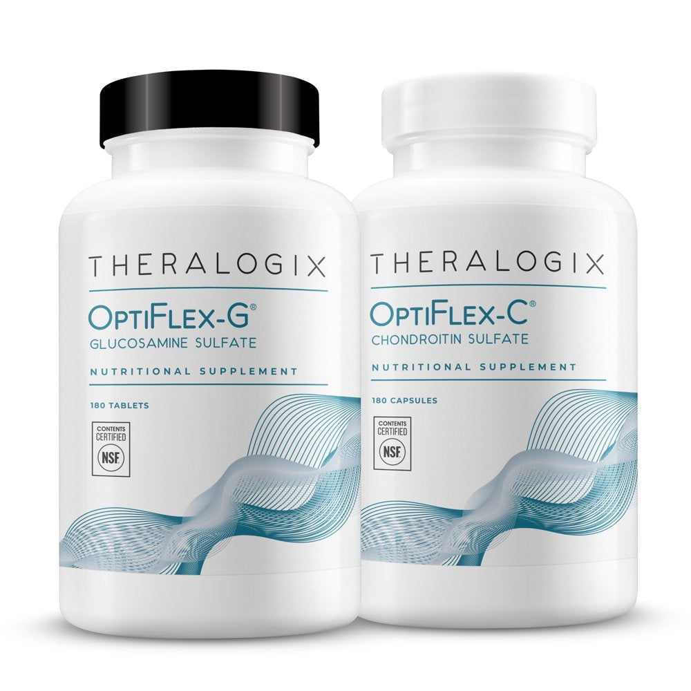 Theralogix Optiflex Complete Glucosamine & Chondroitin Joint Health Supplement | 90 Day Supply | Joint Support Formula Made in the USA