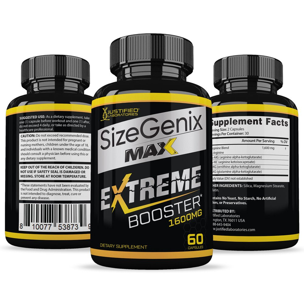 (2 Pack) Sizegenix Max Men’S Health Supplement 1600Mg 120 Capsules