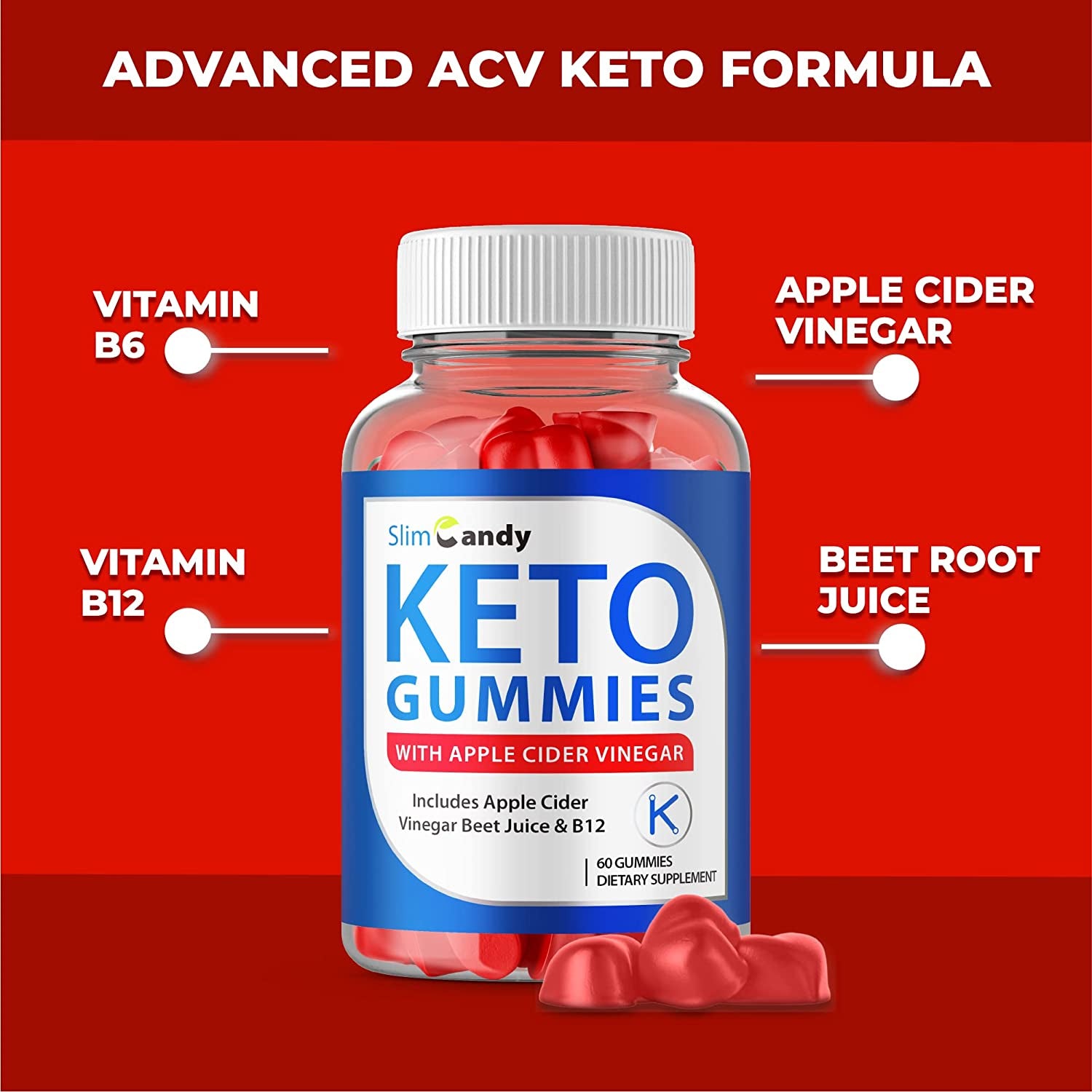 (3 Pack) Slim Candy Keto ACV Gummies, Slim Candy Keto Gummies Slim Candy ACV Gummies with Apple Cider Vinegar, Slimcandy Advanced Gummy (180 Gummies)