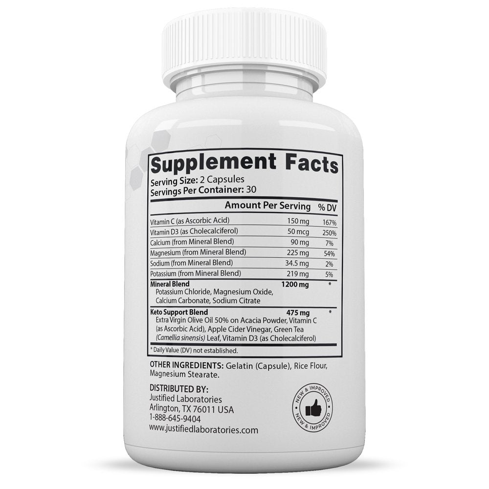 (5 Pack) Justified Laboratories Rapid Results ACV MAX Pills 1675Mg Stronger than Gummies Advanced Keto Support 300 Capsules