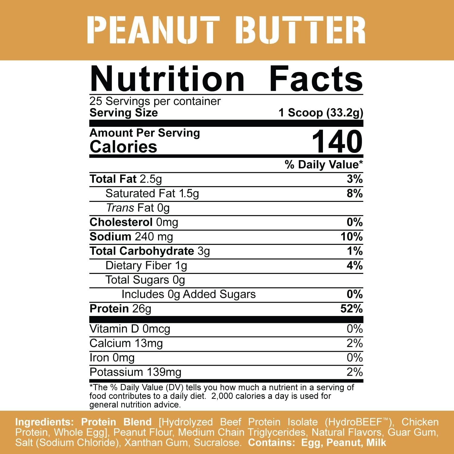 5% Nutrition Rich Piana Shake Time | No-Whey 26G Animal Based Protein Drink | Grass-Fed Beef, Chicken, Whole Egg | No Sugar, Dairy, or Soy | (Peanut Butter)