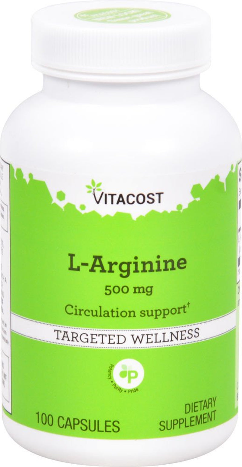 L-Arginine -- 500 Mg100 Capsules