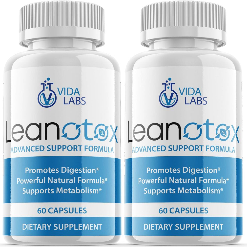 (2 Pack) Vida Labs Leanotox - Keto Weight Loss Formula - Energy & Focus Boosting Dietary Supplements for Weight Management & Metabolism - Advanced Fat Burn Raspberry Ketones Pills - 120 Capsules