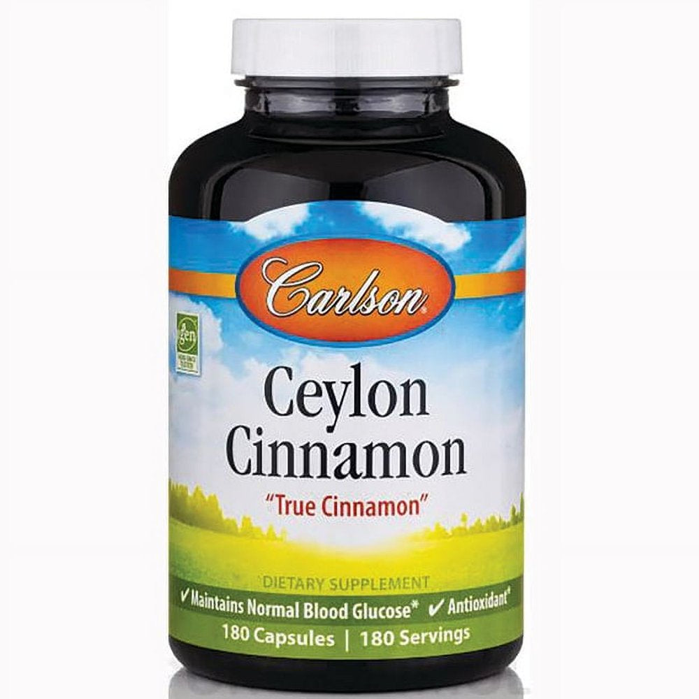 Carlson Ceylon Cinnamon, 180 Capsules