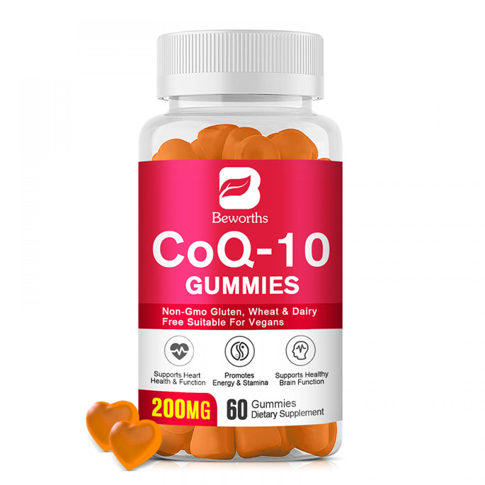 BEWORTHS Coq10 Gummies 200Mg Support Promotes Cardiovascular Heart Health Vegan Gluten Free Ultra High Absorption - 60 Count