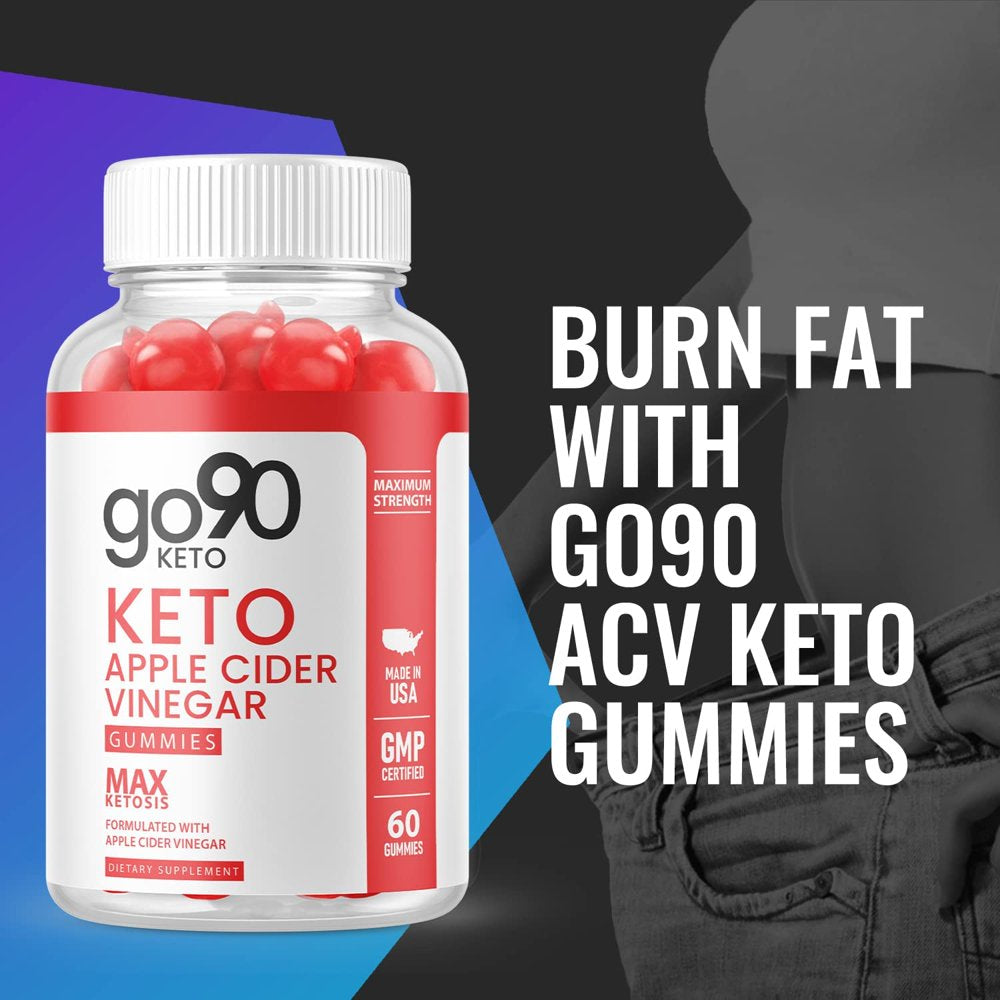 (1 Pack) Go90 Keto ACV Gummies - Supplement for Weight Loss - Energy & Focus Boosting Dietary Supplements for Weight Management & Metabolism - Fat Burn - 60 Gummies