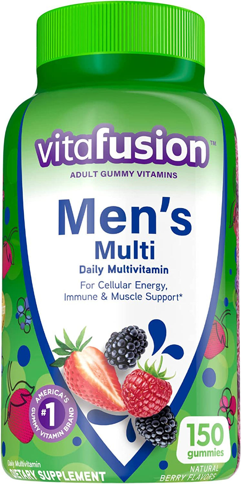 Vitafusion Gummy Vitamins for Men, Berry Flavored Daily Multivitamins for Men, 150 Count