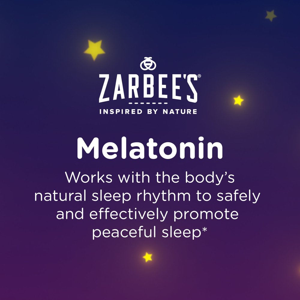 Zarbee’S Kids Sleep 1Mg Melatonin Gummies, Non-Habit Forming, Berry, 34Ct