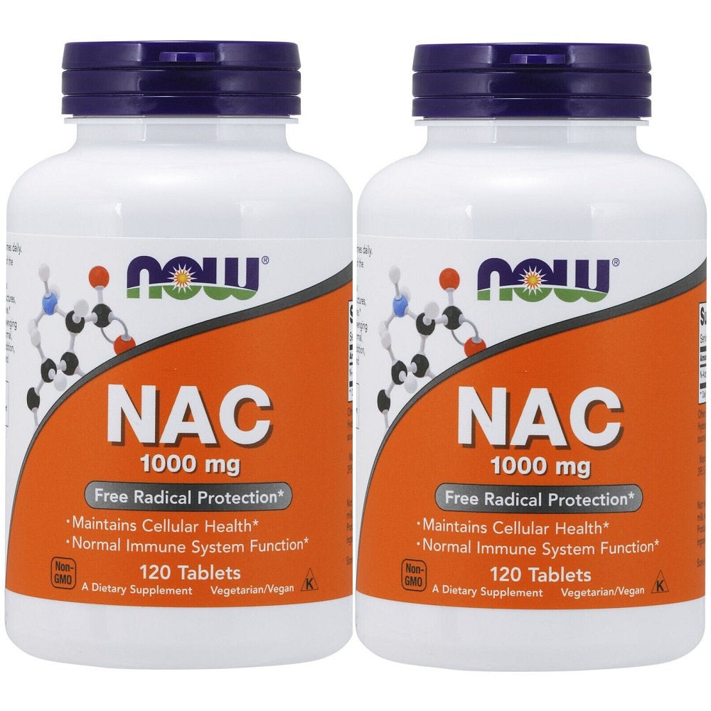 NOW NAC N Acetyl Cysteine 1000 Mg Free Radical Protection 120 Tablets, Dietary Supplements