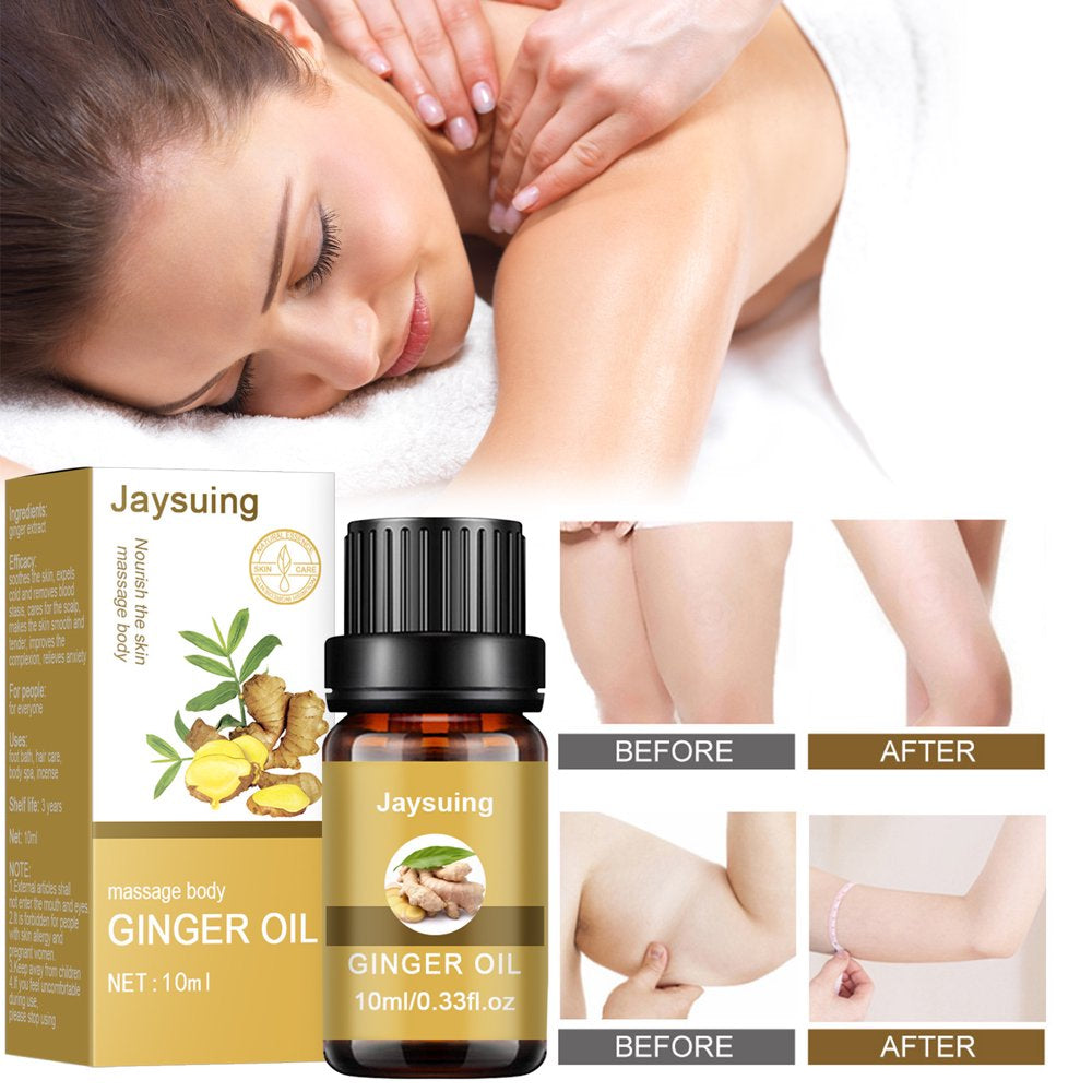 2 Pack Ginger Oil, Belly Drainage Ginger Oil, Natural Drainage Ginger Oil, Curvy Beauty Belly Slimm_Ing Massage Oil