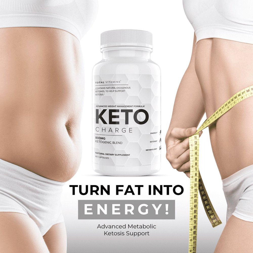 Keto Charge Keto Diet Pills BHB Advanced Weight Loss Ultra Boost Keto Fat Burner 60 Capsules