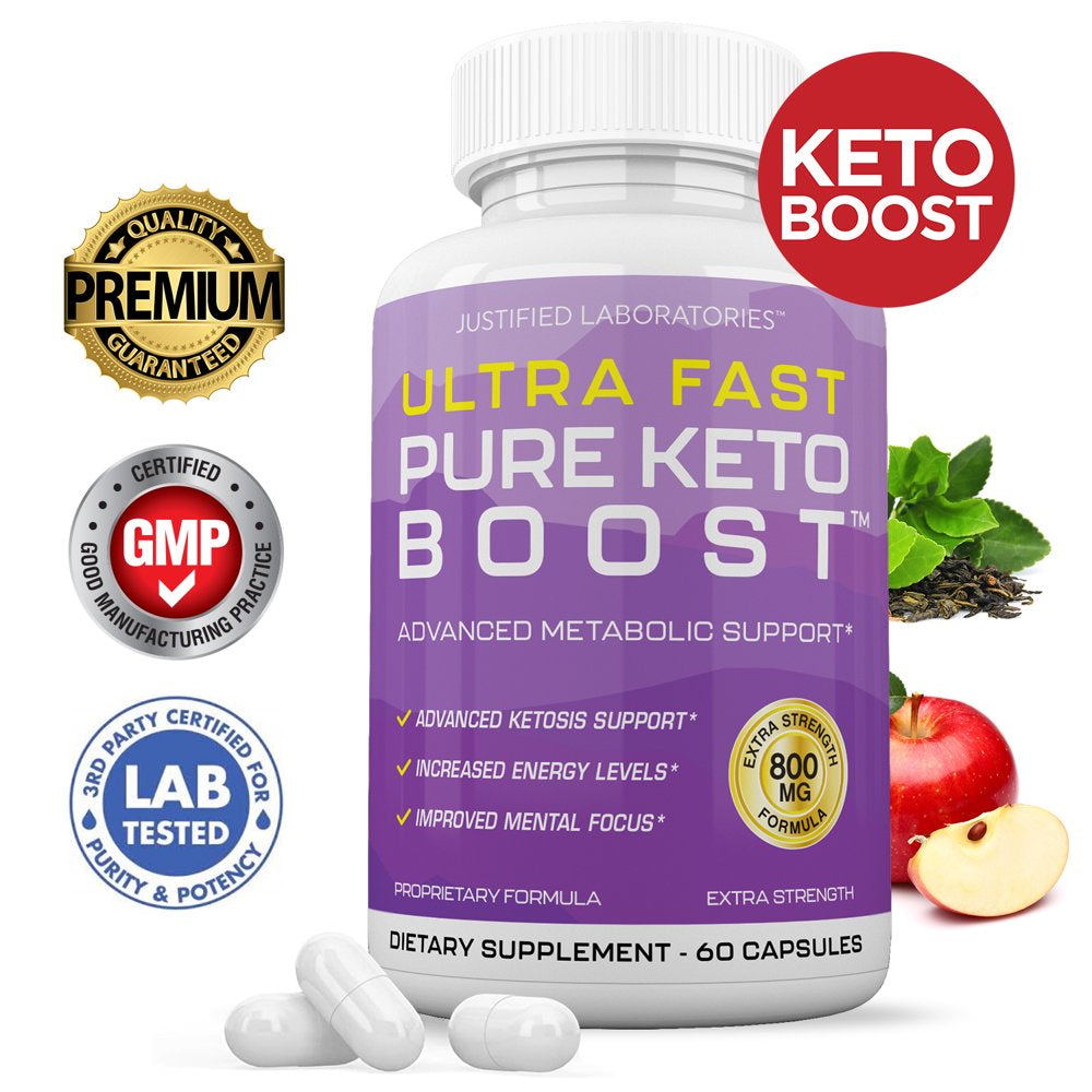 Ultra Fast Pure Keto Boost Pills Advanced BHB Ketogenic Supplement Exogenous Ketones Ketosis Support for Men Women 60 Capsules