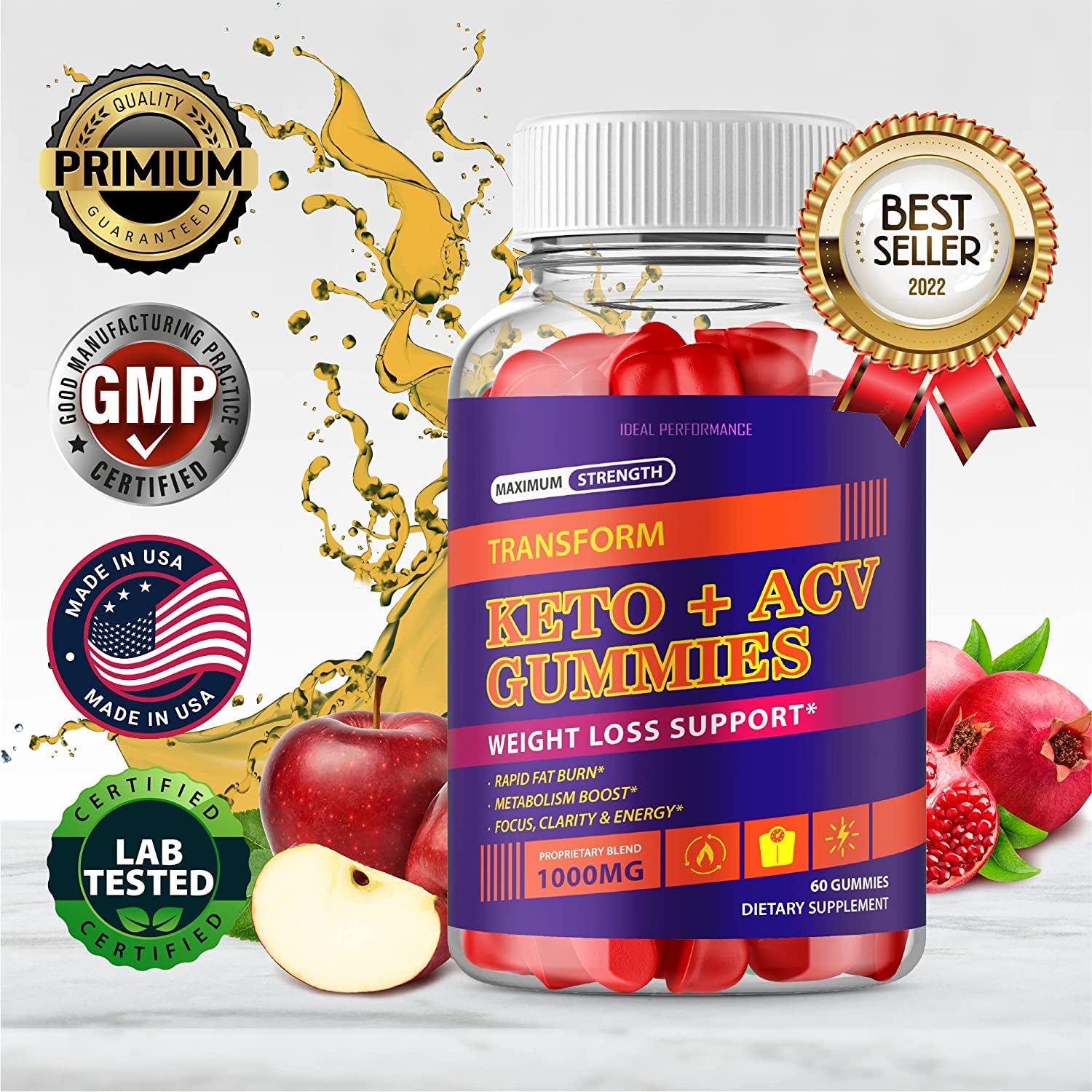 (3 Pack) Transform Keto ACV Gummies Transform Keto ACV Gummies Advanced Transform Keto plus ACV Gummies Transform Keto Apple Cider Vinegar Gummies Supplement (180 Gummies)