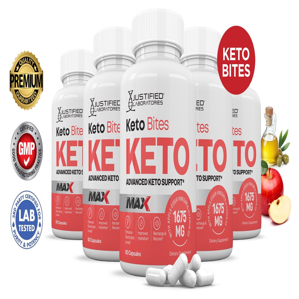 (5 Pack) Keto ACV MAX Pills 1675Mg Alternative to Gummies Dietary Supplement 300 Capsules