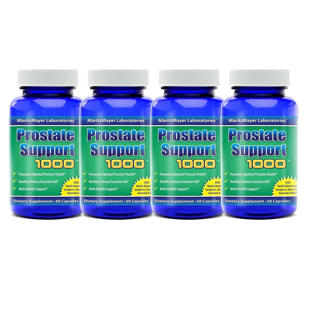 Super Prostate Support 1000 Helps Maintain Urinary Health and Prostate Function Includes Saw Palmetto and over 30 More All Natural Herbs 4 Bottles